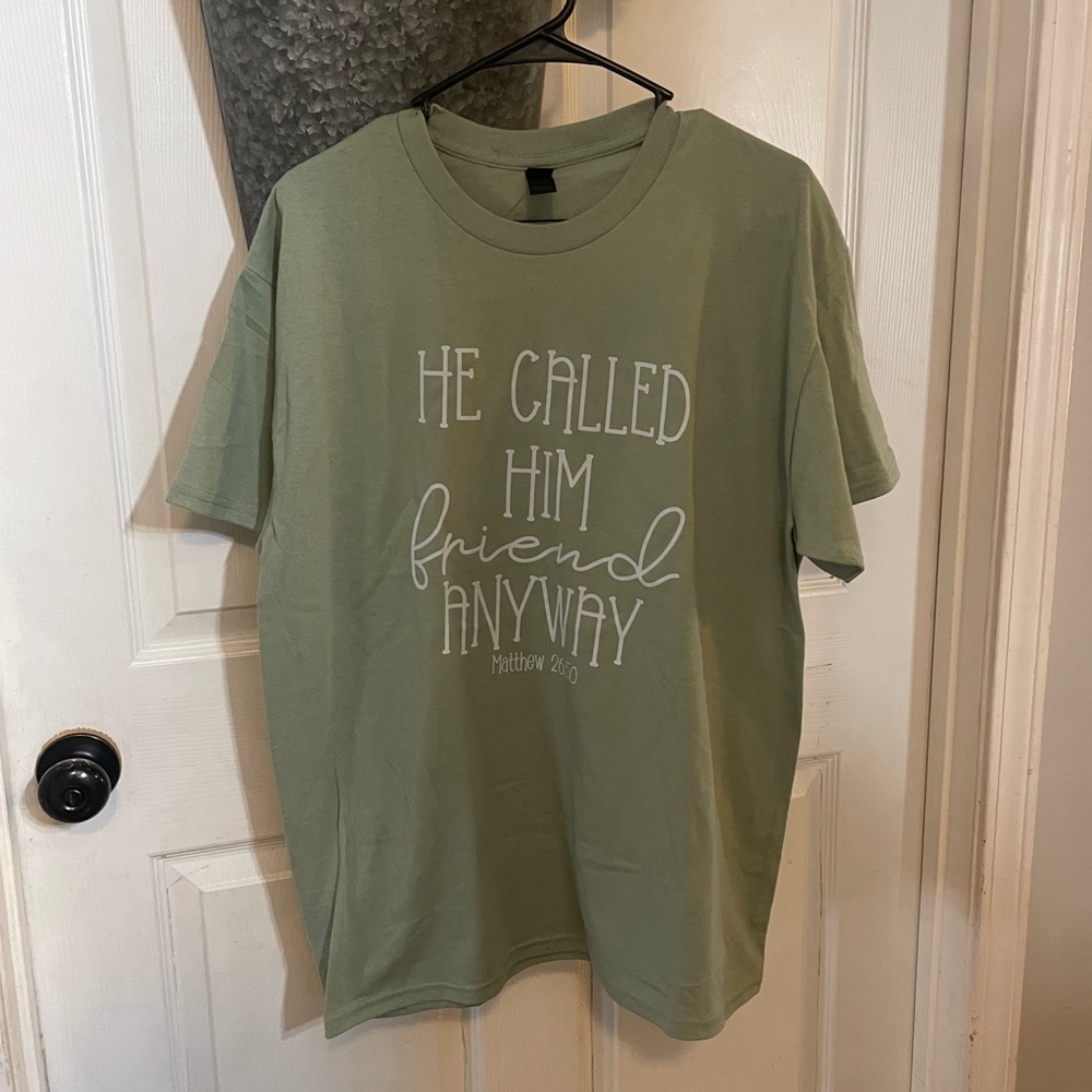 He Called Him Friend Anyway Scripture Short Sleeve NWT